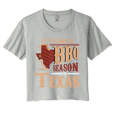 Its Always BBQ Season In Texas Barbecue Women's Crop Top Tee