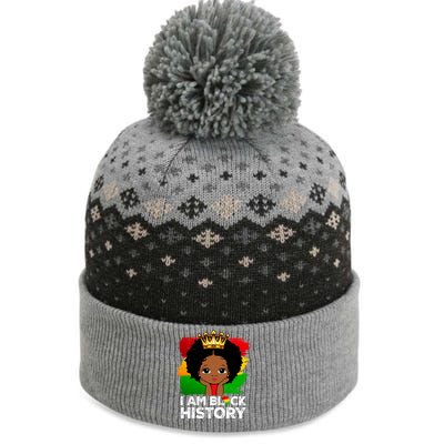 I Am Black History Month Juneteenth Black Melanin Gift The Baniff Cuffed Pom Beanie