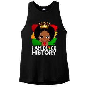 I Am Black History Month Juneteenth Black Melanin Gift Ladies PosiCharge Tri-Blend Wicking Tank