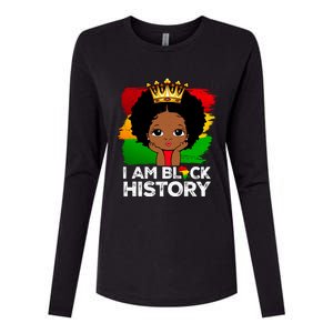 I Am Black History Month Juneteenth Black Melanin Gift Womens Cotton Relaxed Long Sleeve T-Shirt