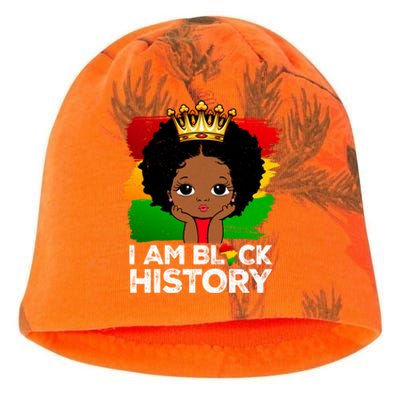 I Am Black History Month Juneteenth Black Melanin Gift Kati - Camo Knit Beanie