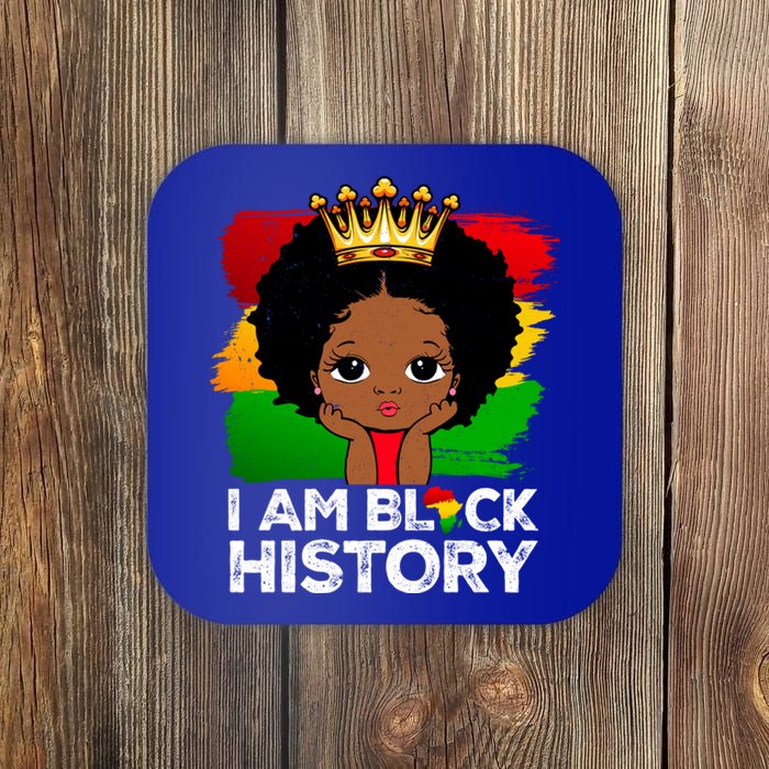 I Am Black History Month Juneteenth Black Melanin Gift Coaster