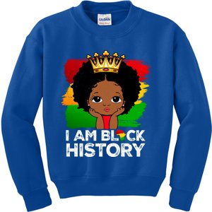 I Am Black History Month Juneteenth Black Melanin Gift Kids Sweatshirt