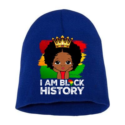 I Am Black History Month Juneteenth Black Melanin Gift Short Acrylic Beanie