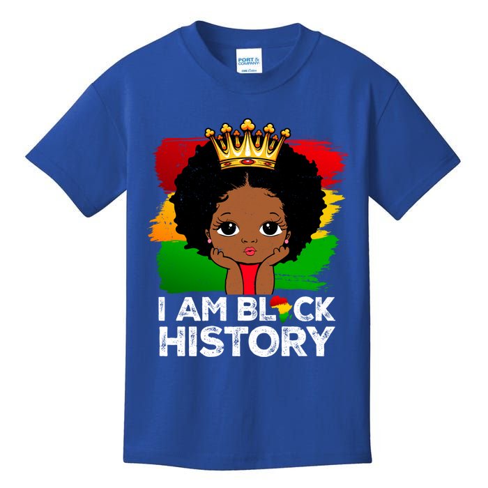 I Am Black History Month Juneteenth Black Melanin Gift Kids T-Shirt