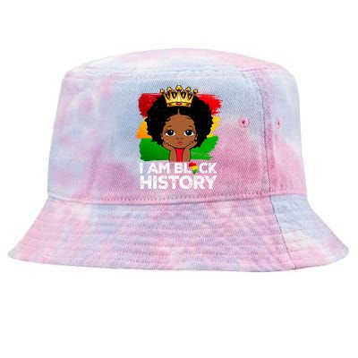 I Am Black History Month Juneteenth Black Melanin Gift Tie-Dyed Bucket Hat