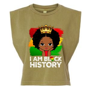 I Am Black History Month Juneteenth Black Melanin Gift Garment-Dyed Women's Muscle Tee