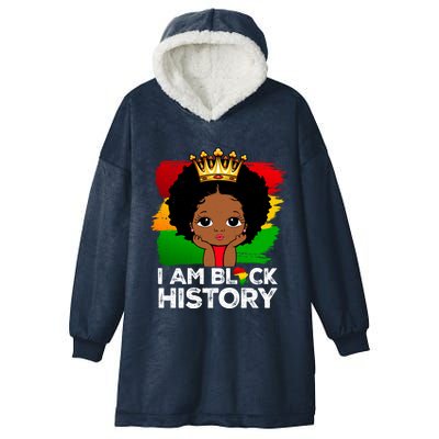 I Am Black History Month Juneteenth Black Melanin Gift Hooded Wearable Blanket