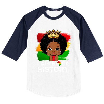 I Am Black History Month Juneteenth Black Melanin Gift Baseball Sleeve Shirt