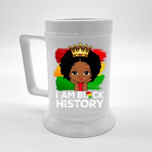 I Am Black History Month Juneteenth Black Melanin Gift Beer Stein