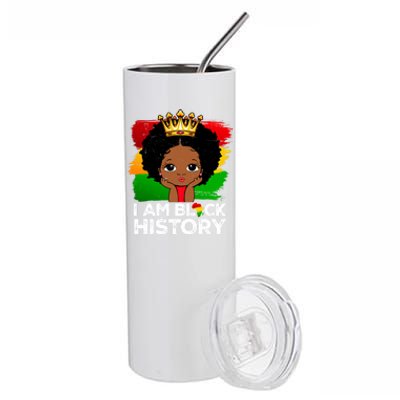 I Am Black History Month Juneteenth Black Melanin Gift Stainless Steel Tumbler