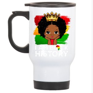 I Am Black History Month Juneteenth Black Melanin Gift Stainless Steel Travel Mug