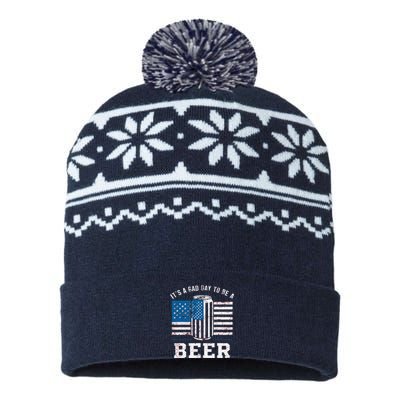 Its A Bad Day To Be A Bee.R Red USA-Made Snowflake Beanie