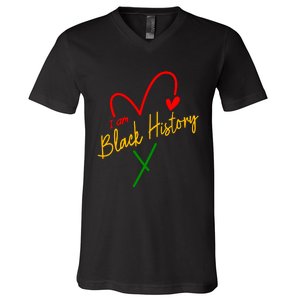 I Am Black History African Civil Rights Juneteenth V-Neck T-Shirt