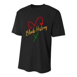 I Am Black History African Civil Rights Juneteenth Youth Performance Sprint T-Shirt