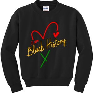 I Am Black History African Civil Rights Juneteenth Kids Sweatshirt