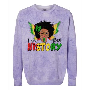 I Am Black History Month African American Queen Colorblast Crewneck Sweatshirt