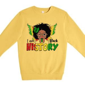 I Am Black History Month African American Queen Premium Crewneck Sweatshirt