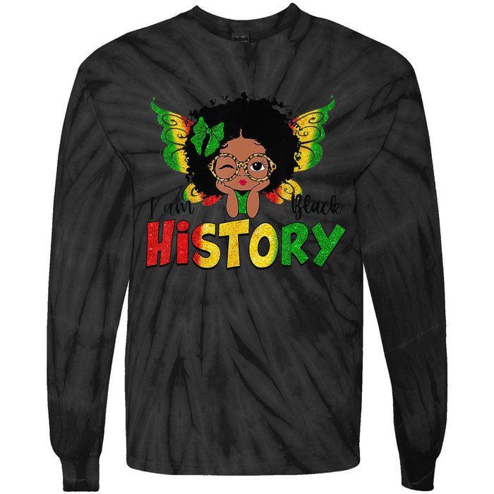 I Am Black History Month African American Queen Tie-Dye Long Sleeve Shirt