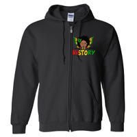 I Am Black History Month African American Queen Full Zip Hoodie