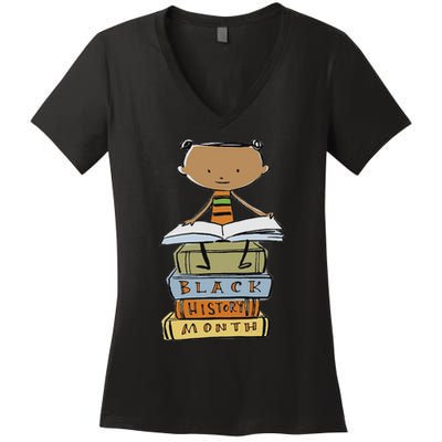 I Am Black History African American Black Pride Women's V-Neck T-Shirt