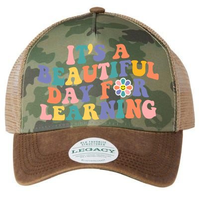 It's A Beautiful Day For Learning Back To School Retro Legacy Tie Dye Trucker Hat