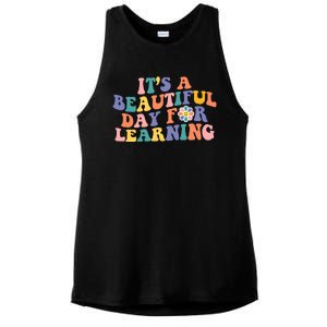 It's A Beautiful Day For Learning Back To School Retro Ladies PosiCharge Tri-Blend Wicking Tank