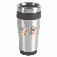 It's A Beautiful Day For Learning Back To School Retro 16oz Travel Tumbler