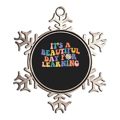 It's A Beautiful Day For Learning Back To School Retro Metallic Star Ornament