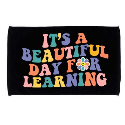 It's A Beautiful Day For Learning Back To School Retro Microfiber Hand Towel