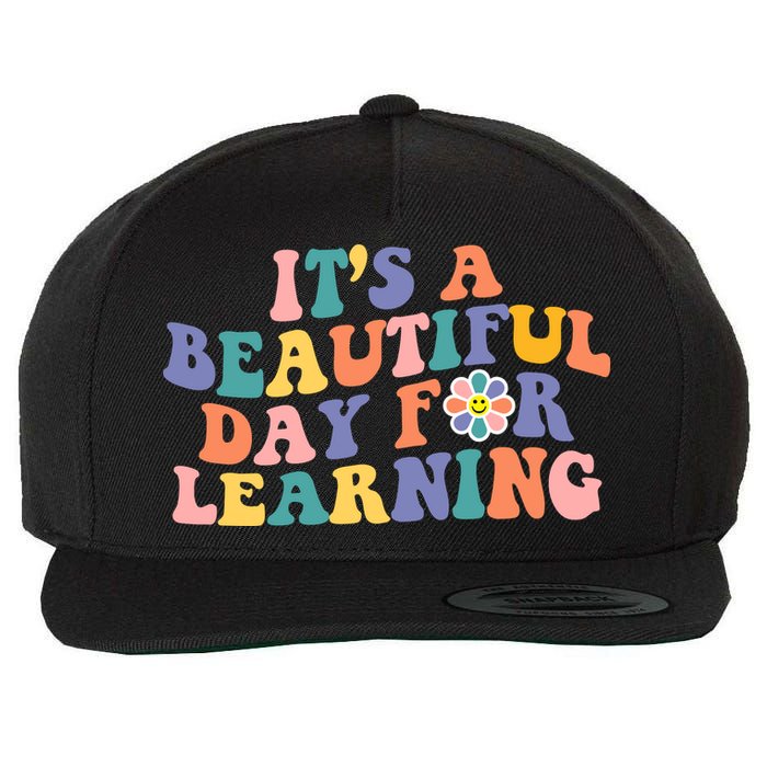 It's A Beautiful Day For Learning Back To School Retro Wool Snapback Cap