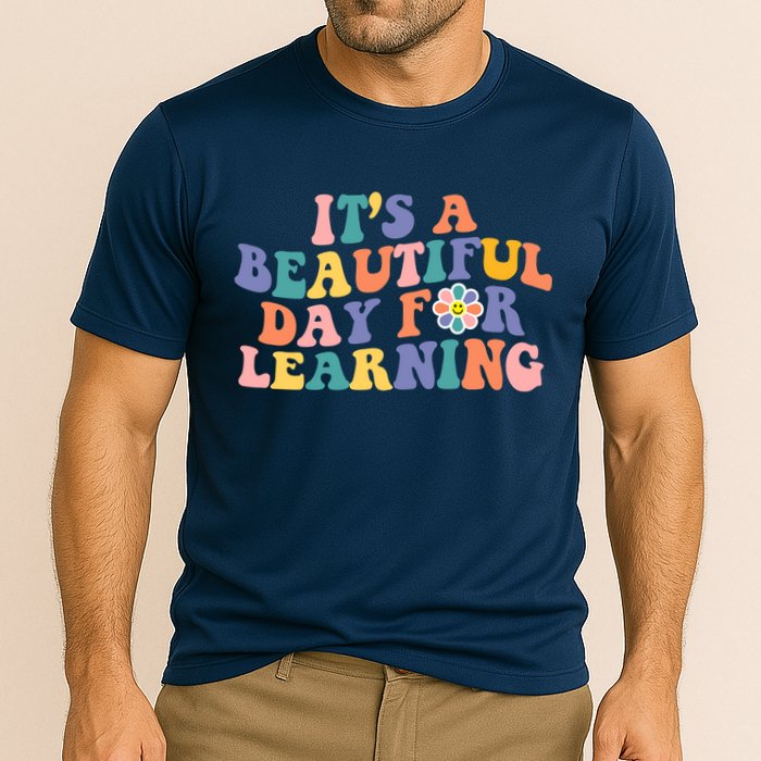It's A Beautiful Day For Learning Back To School Retro Performance Shirt