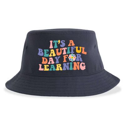 It's A Beautiful Day For Learning Back To School Retro Sustainable Bucket Hat