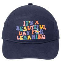It's A Beautiful Day For Learning Back To School Retro 7-Panel Snapback Hat