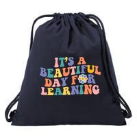 It's A Beautiful Day For Learning Back To School Retro Drawstring Bag