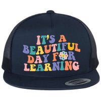 It's A Beautiful Day For Learning Back To School Retro Flat Bill Trucker Hat