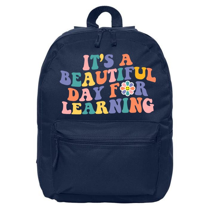 It's A Beautiful Day For Learning Back To School Retro 16 in Basic Backpack