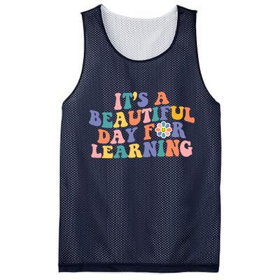 It's A Beautiful Day For Learning Back To School Retro Mesh Reversible Basketball Jersey Tank