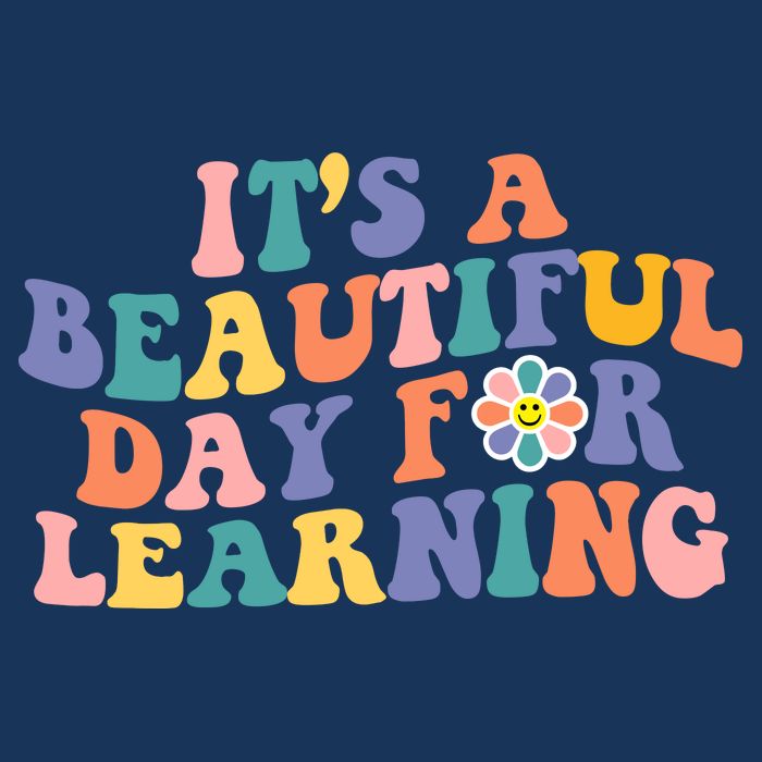 It's A Beautiful Day For Learning Back To School Retro Mousepad