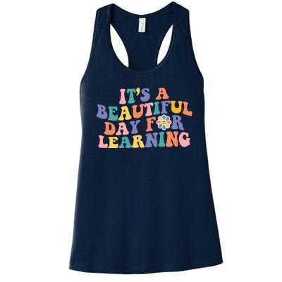 It's A Beautiful Day For Learning Back To School Retro Women's Racerback Tank