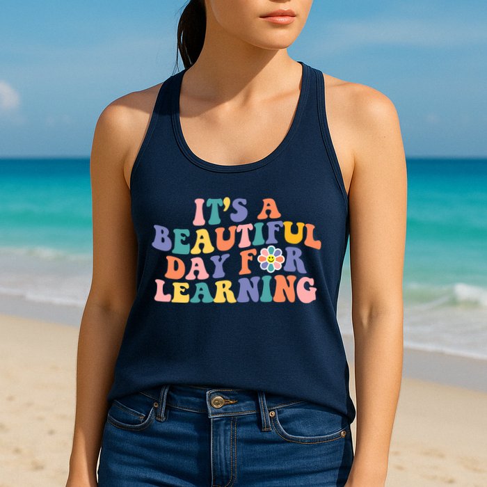 It's A Beautiful Day For Learning Back To School Retro Womens Tank Top
