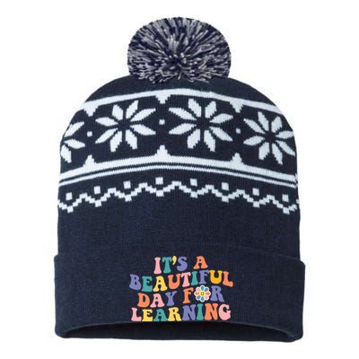 It's A Beautiful Day For Learning Back To School Retro USA-Made Snowflake Beanie