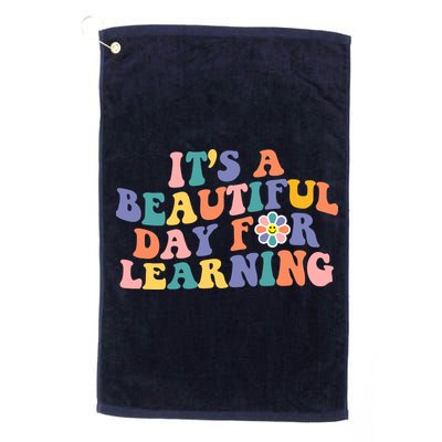 It's A Beautiful Day For Learning Back To School Retro Golf Towel