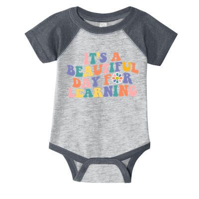 It's A Beautiful Day For Learning Back To School Retro Infant Baby Jersey Bodysuit
