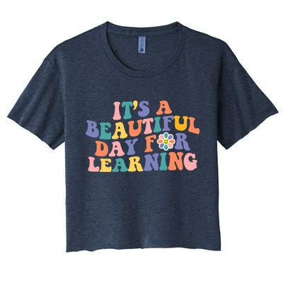 It's A Beautiful Day For Learning Back To School Retro Crop Top