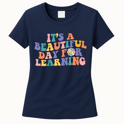 It's A Beautiful Day For Learning Back To School Retro Womens T-Shirt