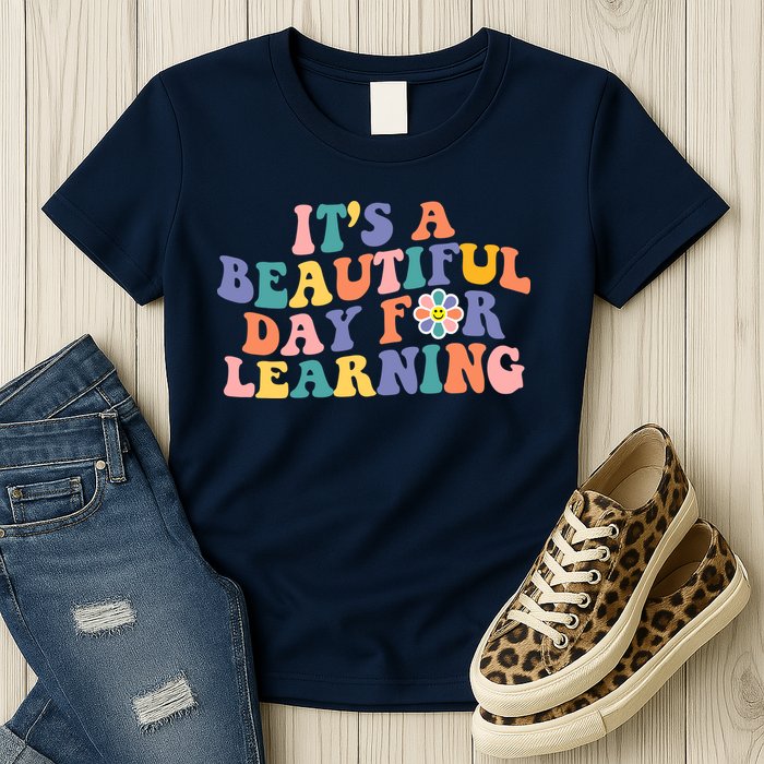 It's A Beautiful Day For Learning Back To School Retro Womens T-Shirt
