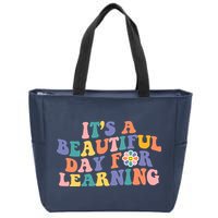 It's A Beautiful Day For Learning Back To School Retro Zip Tote Bag