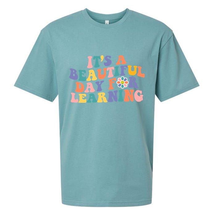 It's A Beautiful Day For Learning Back To School Retro Sueded Cloud Jersey T-Shirt