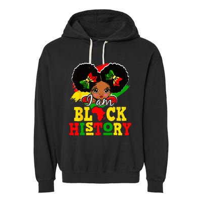 I Am Black History Month African American Garment-Dyed Fleece Hoodie